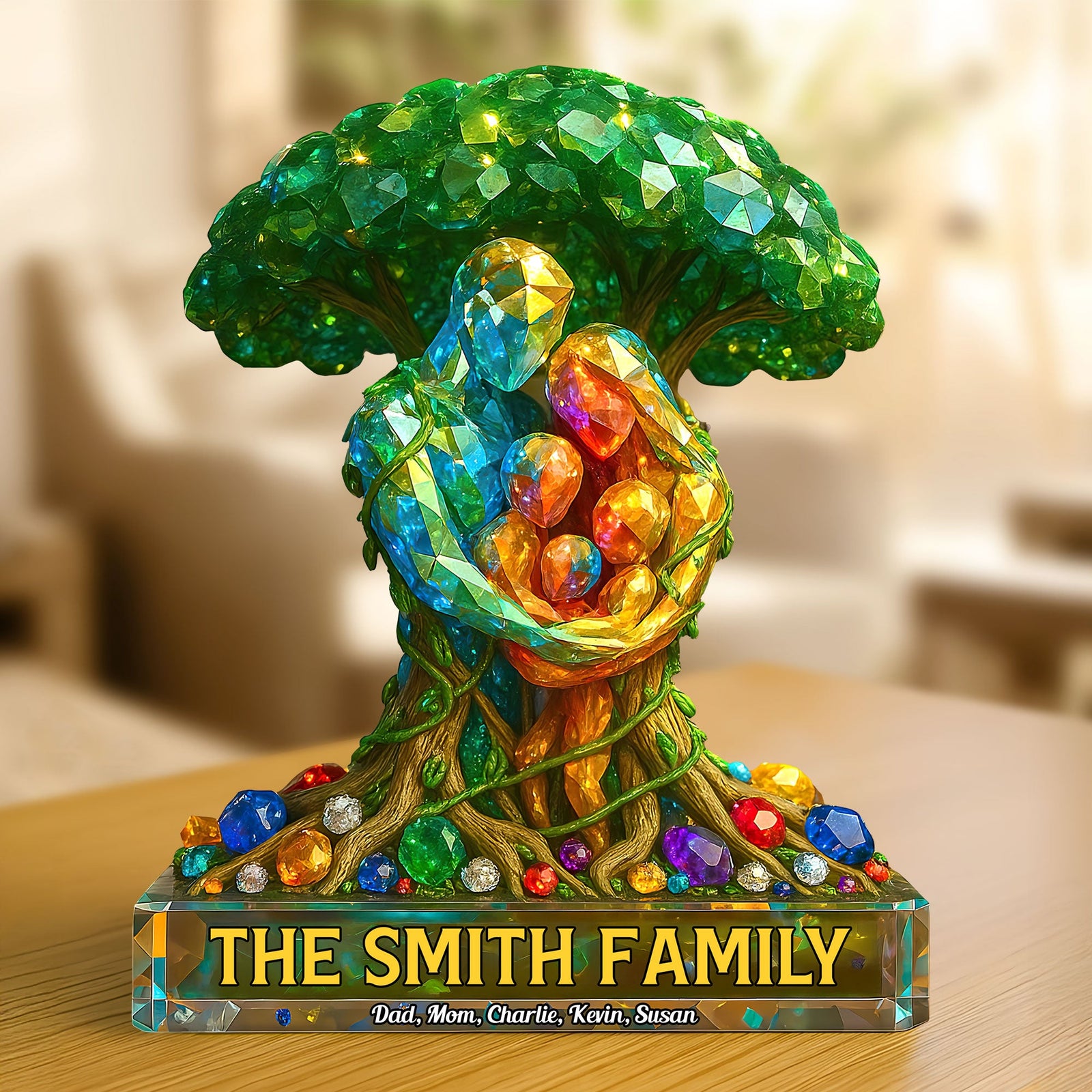 Tree Family Plaque - Personalized Gifts For Family 03huti070525-Homacus