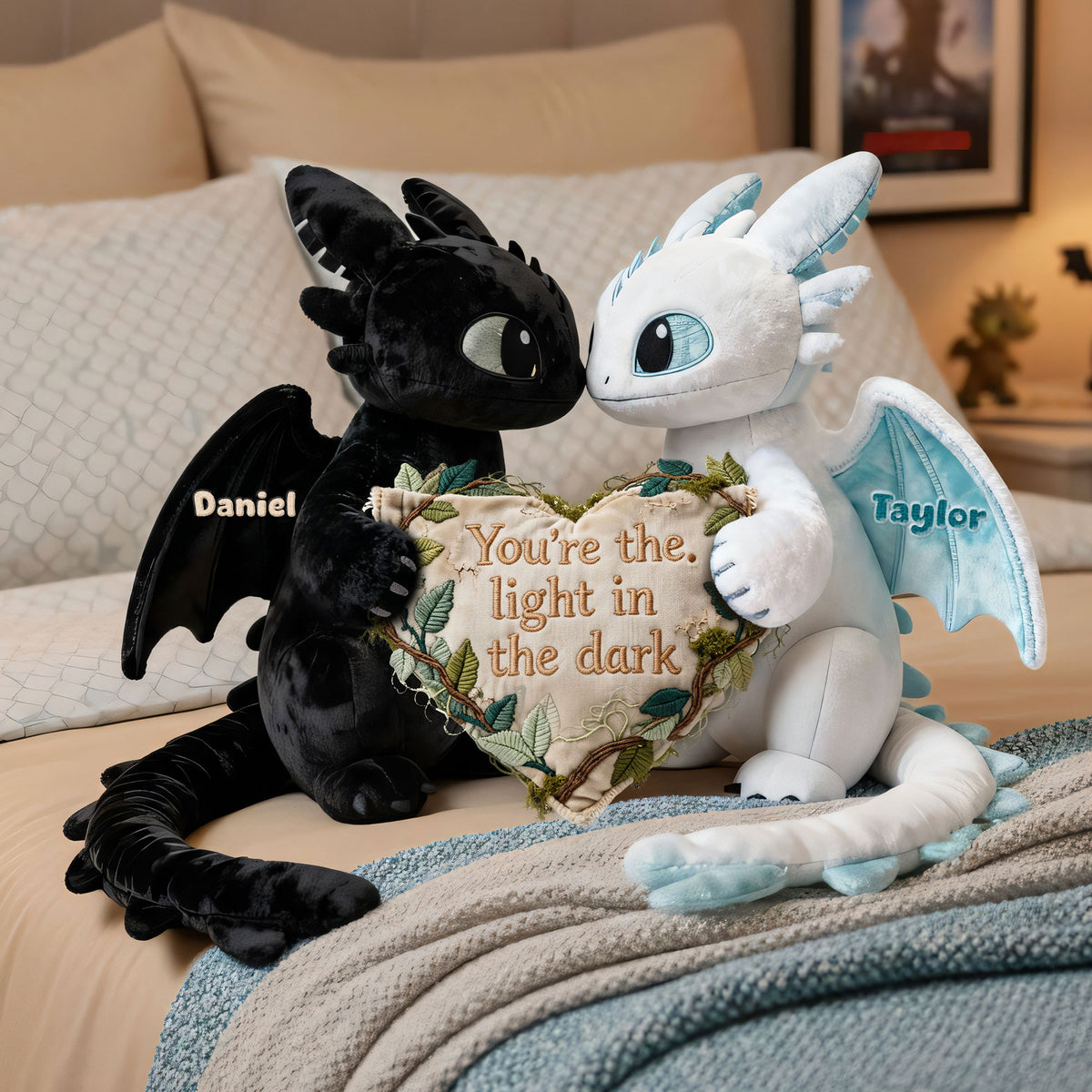 Couple Light In The Dark Pillow - Personalized Gifts For Couple 04pati151225-Homacus