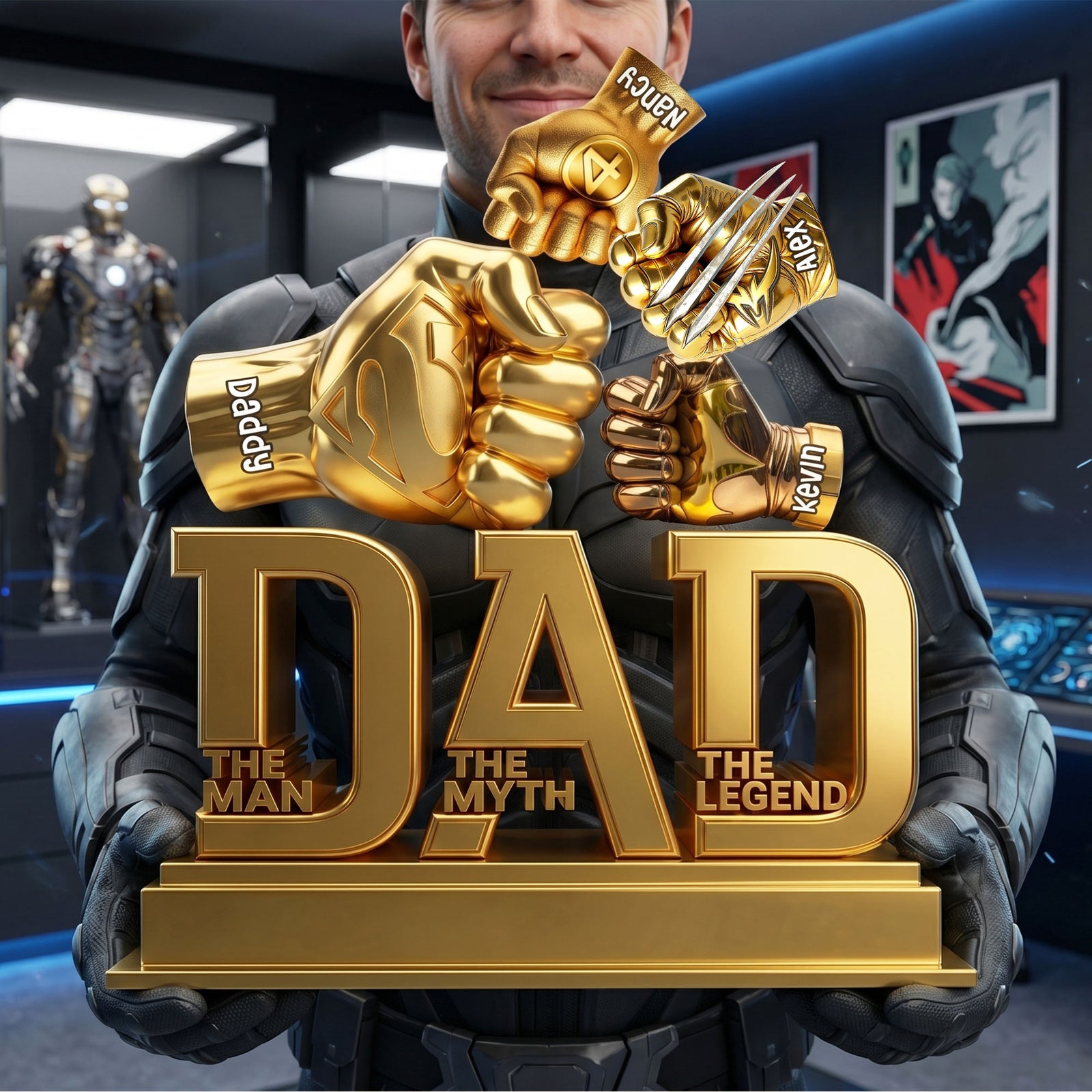 Power Fist Acrylic Plaque - Personalized Gifts For Dads 02ohti150526-Homacus