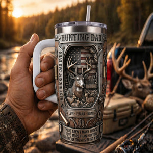 Proud Hunting Dad 40oz Tumbler With Handle, Personalized Gifts For Hunting Dads 04qhti280426-Homacus