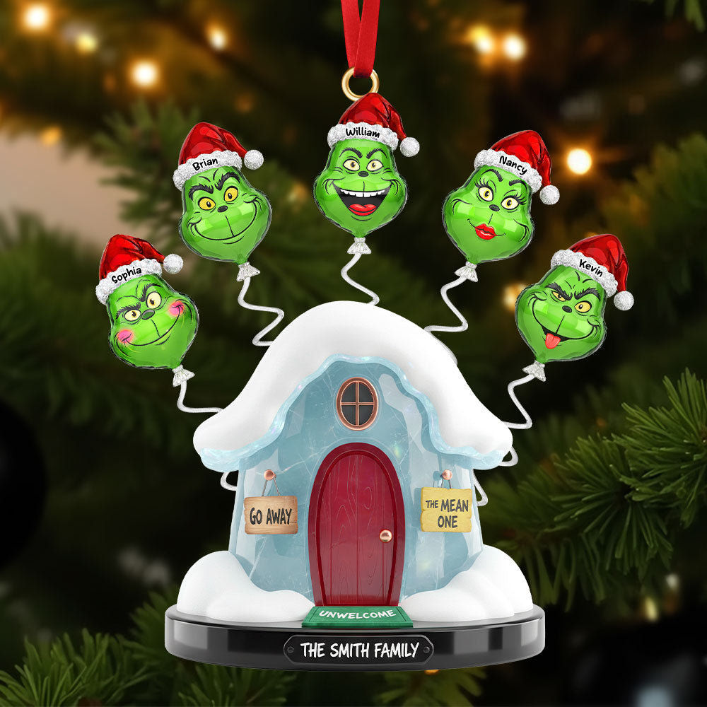 Green Monster Family Ornament - Personalized Gift For Family Christmas Ornament 02OHTI191125-Homacus