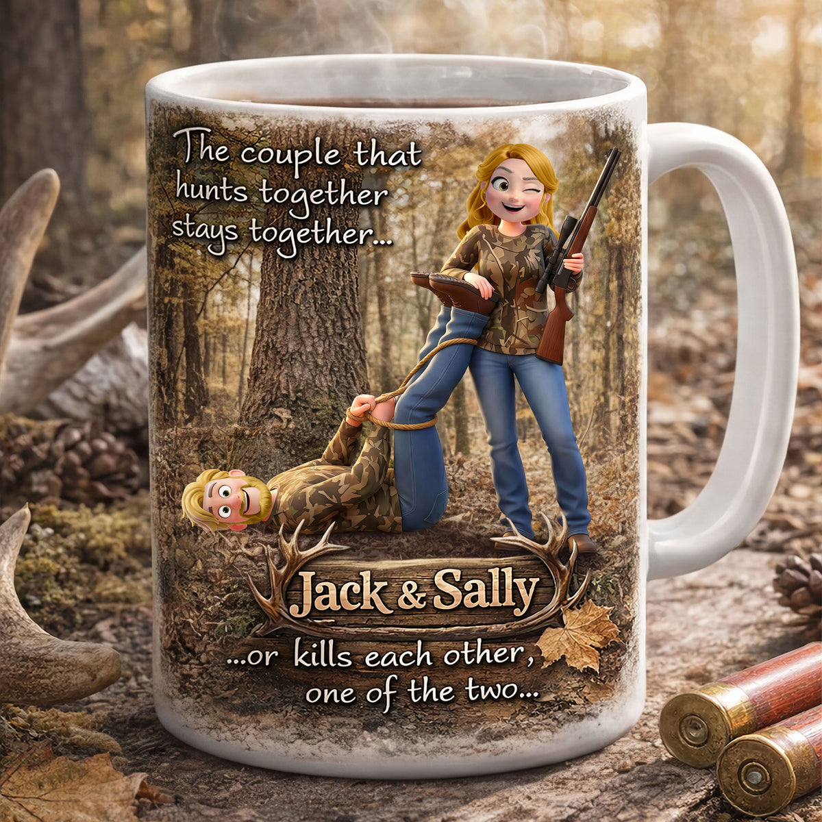 Hunting Couple Coffee Mug - Personalized Gifts For Couple 03huti270126-Homacus