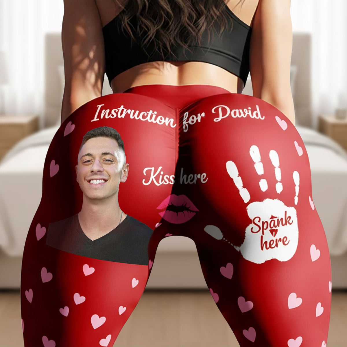 Funny Couple Leggings - Personalized Custom Photo Gift For Her 04KITI031225-Homacus