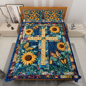 Christmas Gifts Sunflowers Quilt Bedding Set Special Line 03HUTI051124-Homacus