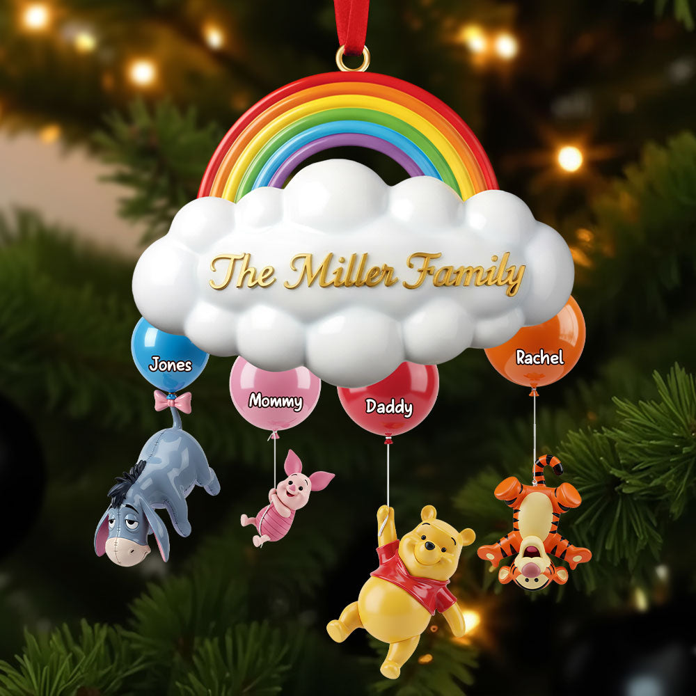Floating Family Rainbow Ornament - Personalized Gift For Family 02NATI221125-Homacus