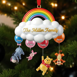 Floating Family Rainbow Ornament - Personalized Gift For Family 02NATI221125-Homacus
