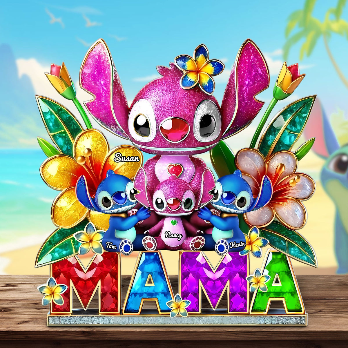 Personalized Christmas Gifts For Mom Plaque, Playful Little Aliens 05tgti030425-Homacus