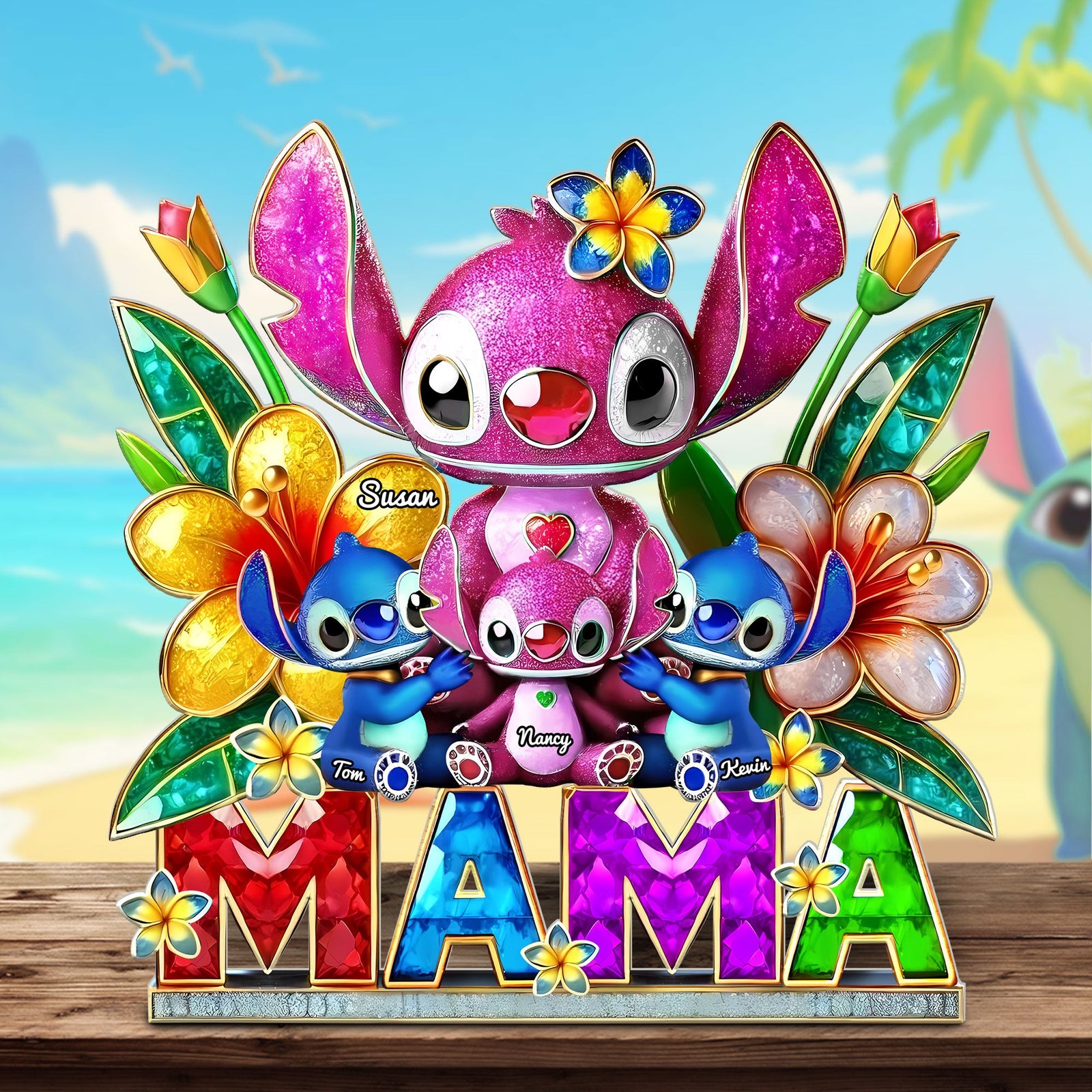 Personalized Christmas Gifts For Mom Plaque, Playful Little Aliens 05tgti030425-Homacus