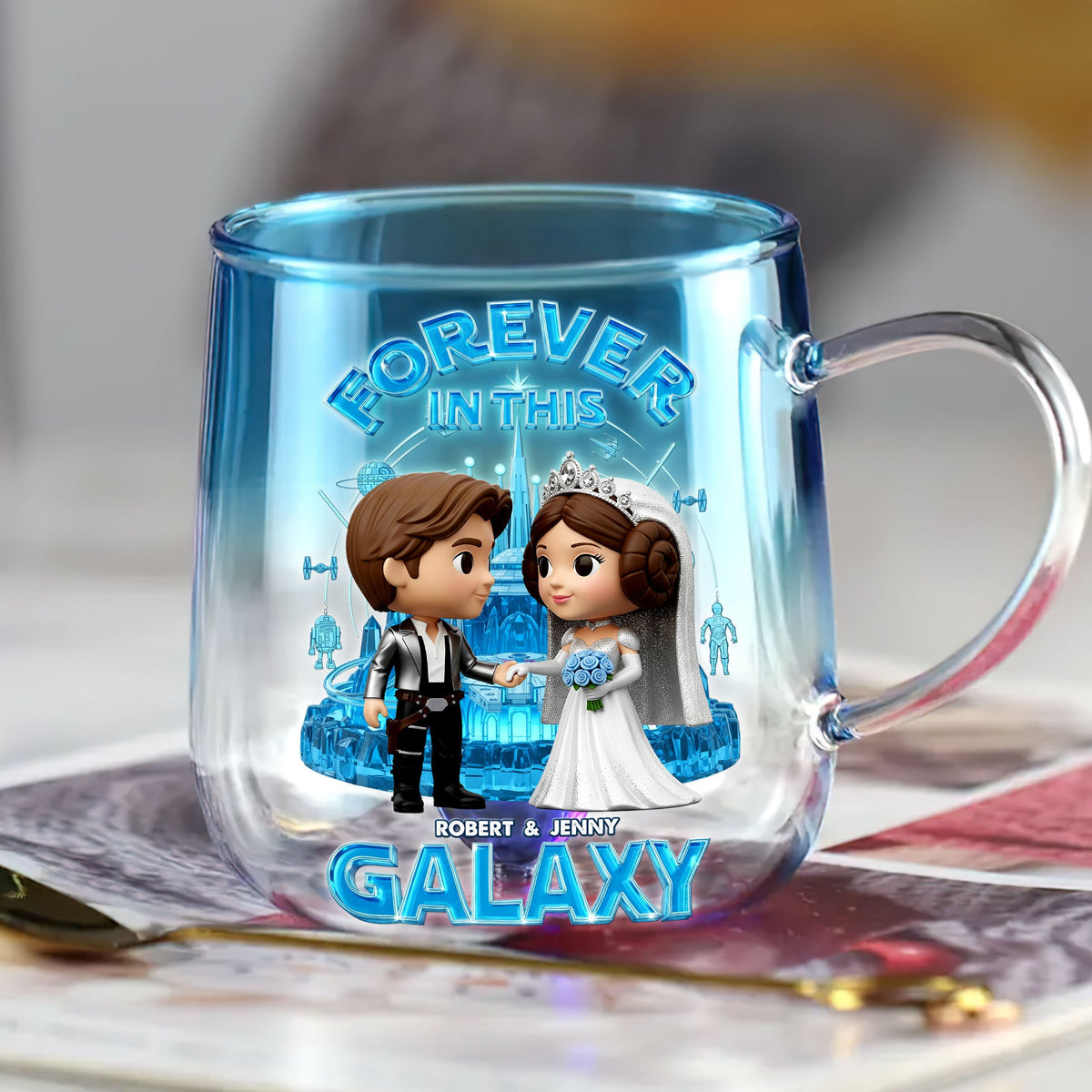 Galaxy Couple Glass Mug - Personalized Gifts For Couple 04ohti060625-Homacus