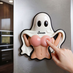 Naughty Ghost Anti-collision Acrylic Fridge Magnet Personalized Gifts For Couple 01HUTI220626-Homacus