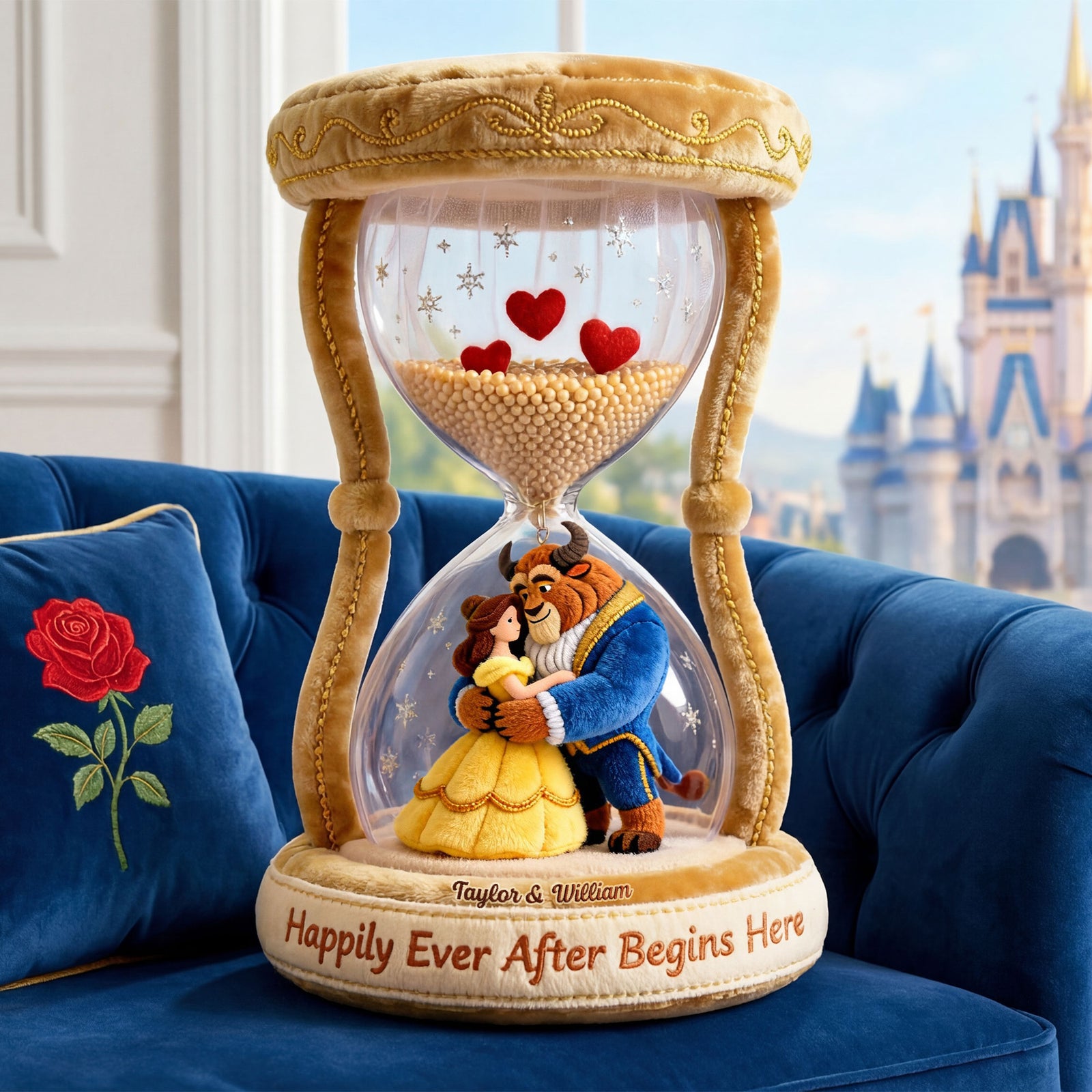 Romantic Fairytale Couple Pillow - Personalized Gift For Couples 04OHTI231225-Homacus