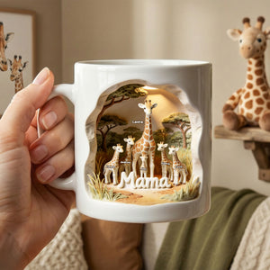 Giraffe Mom Coffee Mug - Personalized Gifts For Mother 02toti100226-Homacus