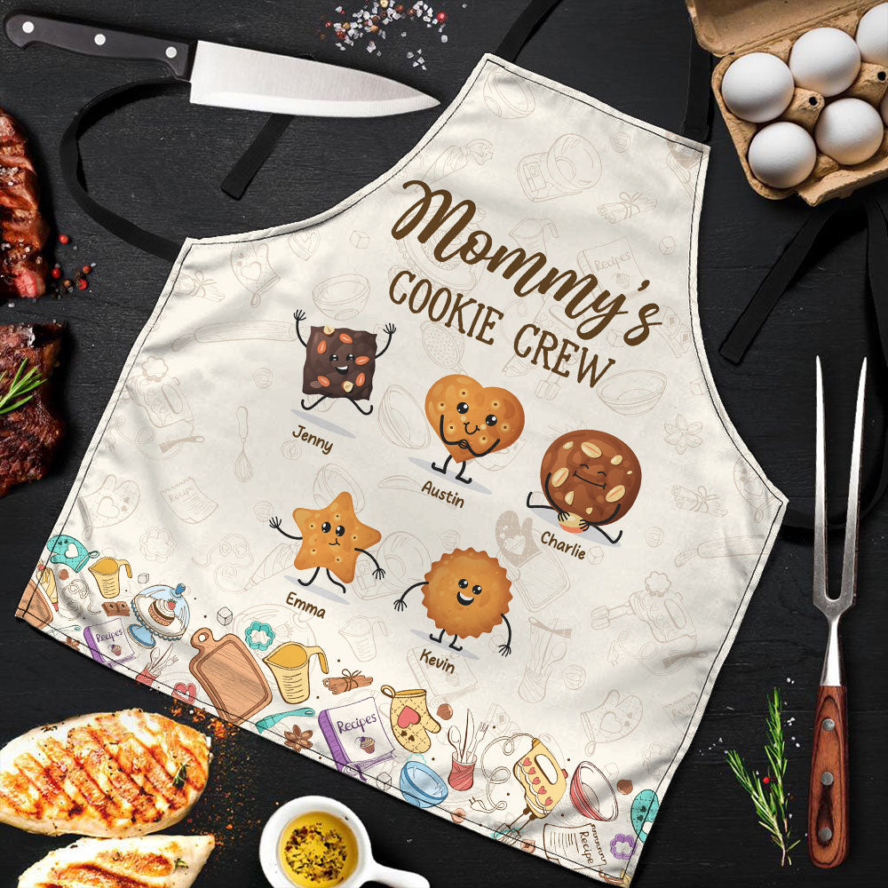 Personalized Gifts For Mom Aprons Mommy's Cookie Crew 02xqti010325-Homacus
