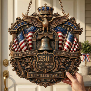 250th USA Anniversary Metal Sign - Personalized Patriotic Gifts 01TYTI190326-Homacus