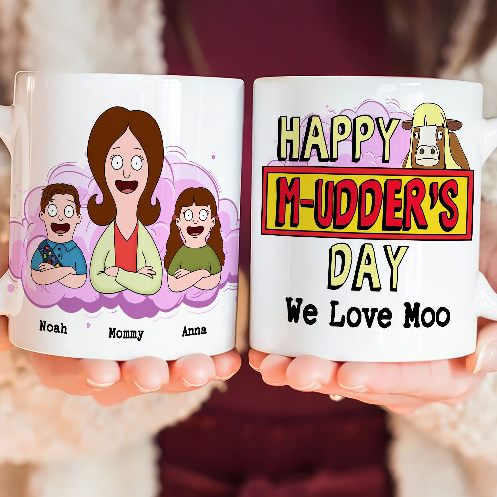 Personalized Gift For Mom Mug, Funny Cow Happy Mudder's Day 04qhti110325hg-Homacus