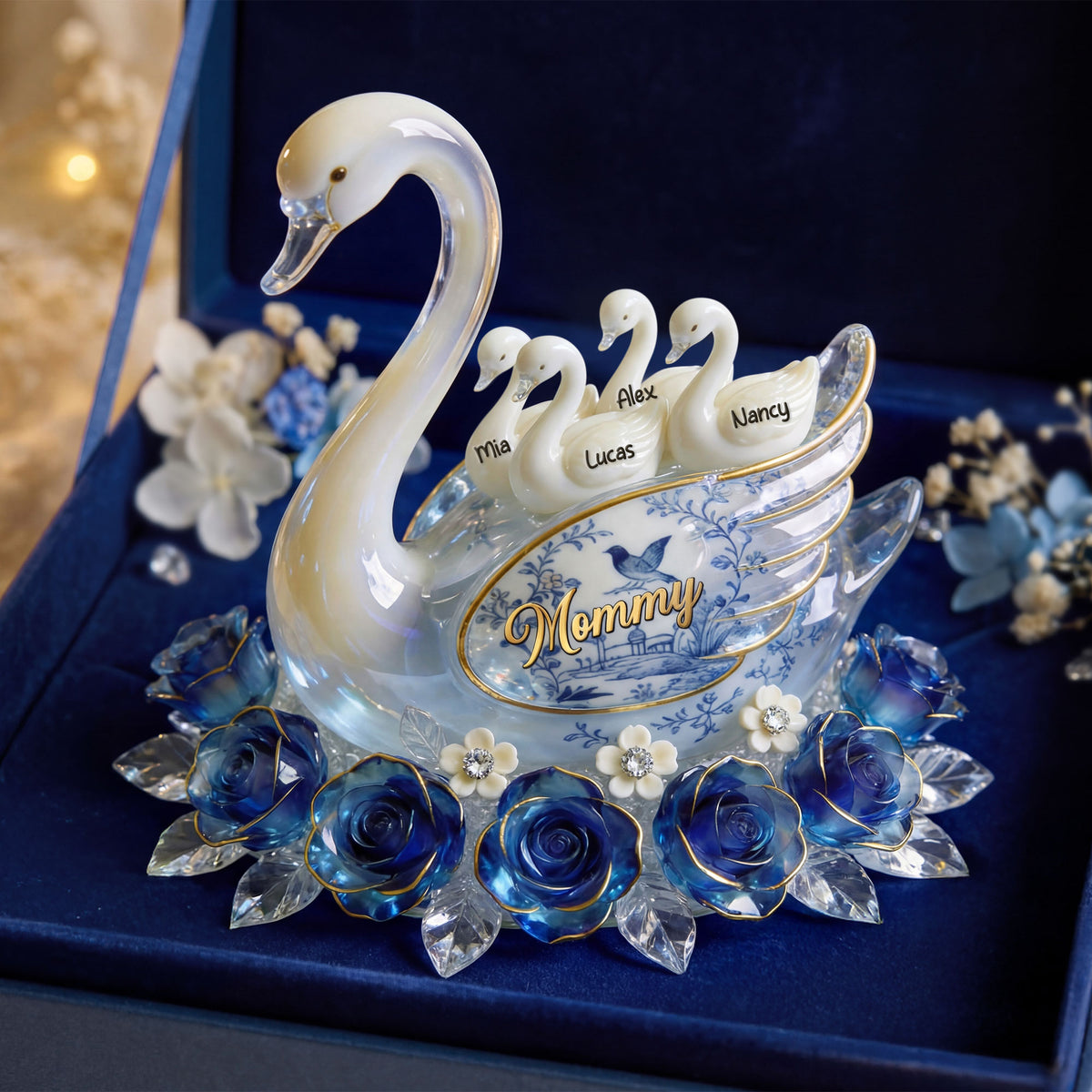 Swan Toile de Jouy Acrylic Plaque - Personalized Gifts For Mom 03PGTI310326-Homacus
