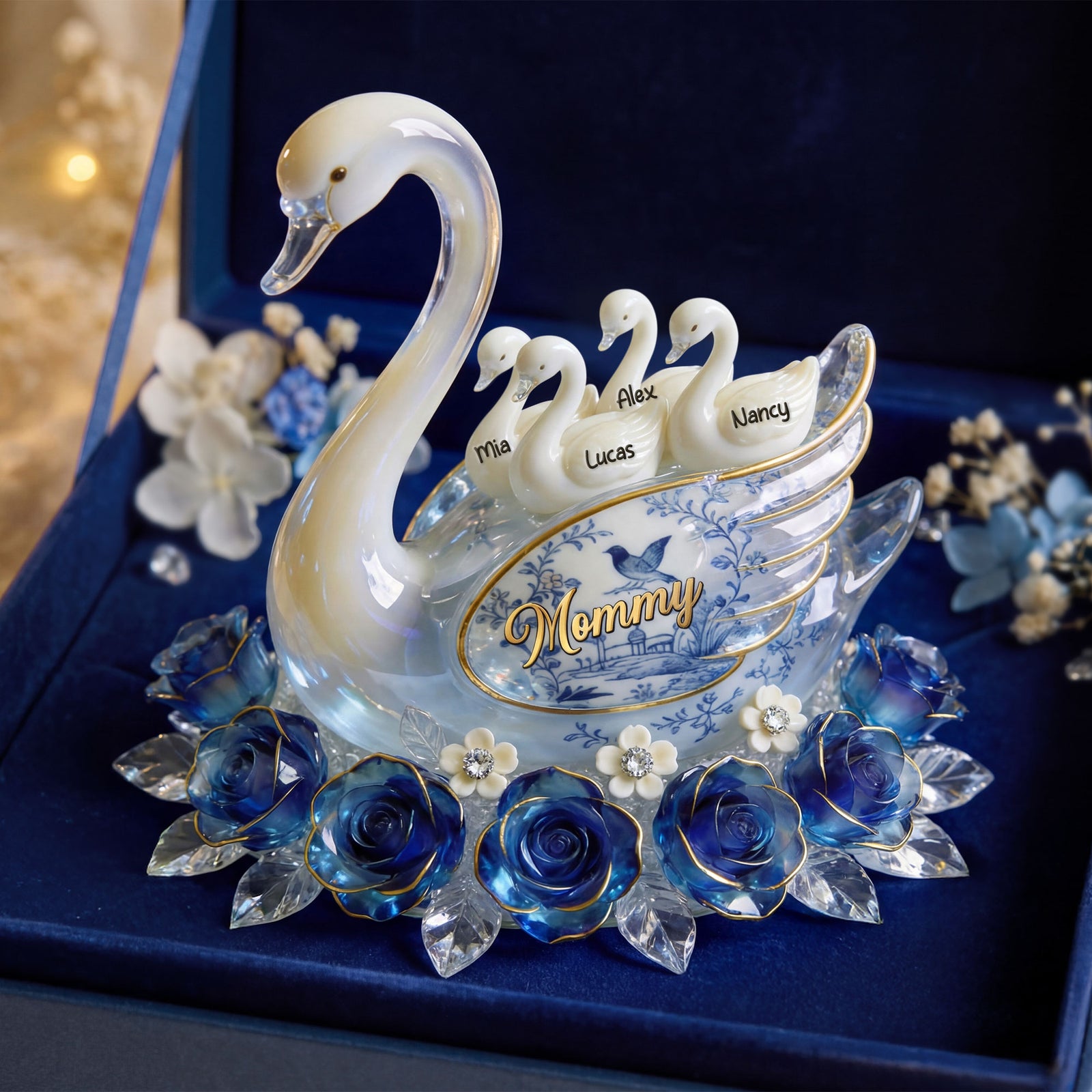 Swan Toile de Jouy Acrylic Plaque - Personalized Gifts For Mom 03PGTI310326-Homacus