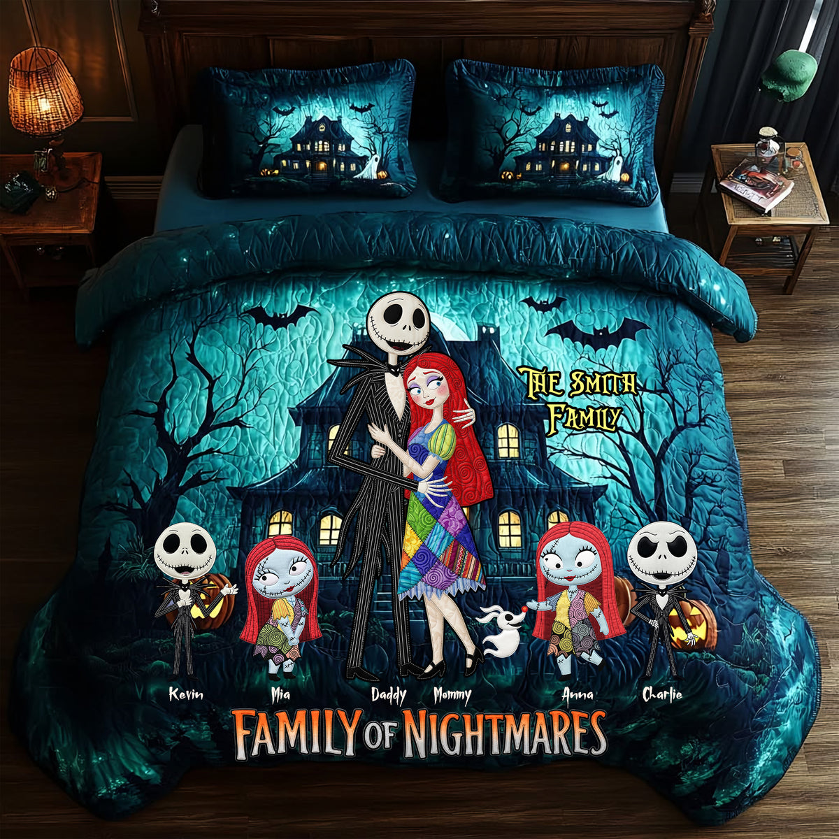 Horror Family Quilt Bedding Set - Personalized Gifts For Family 05qhti080825-Homacus