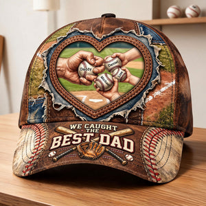 Best Catch Baseball Dad Cap - Personalized Gift For Dads 04NATI060526-Homacus
