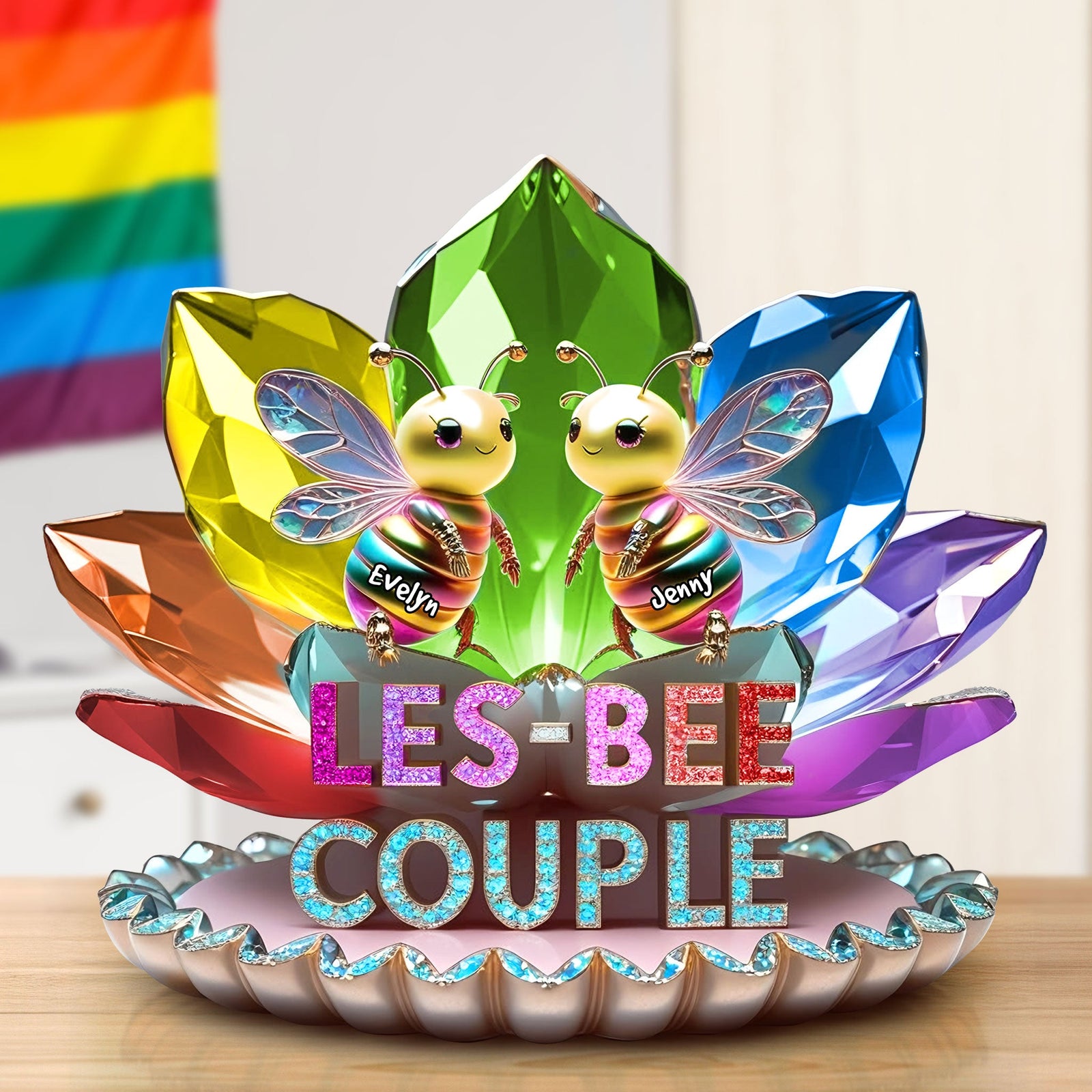 Bee Couple Acrylic Plaque - Personalized Gifts For LGBT Couple 05TGTI280525-Homacus
