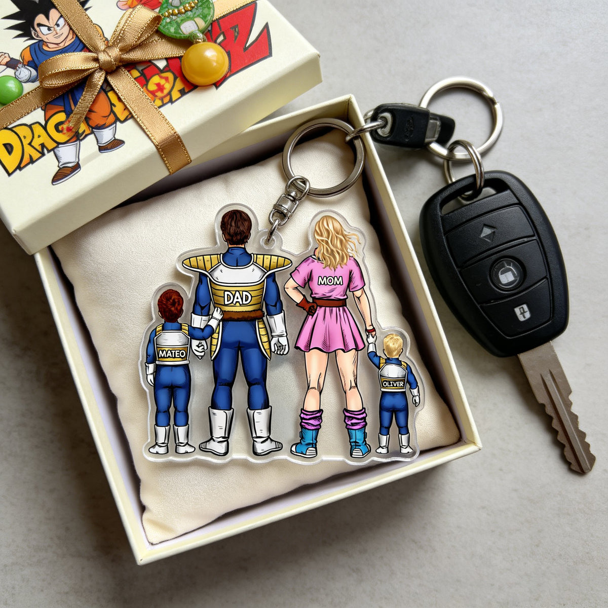 Super Power Family Keychain - Personalized Gift For Family 05QHHU030426HH-Homacus