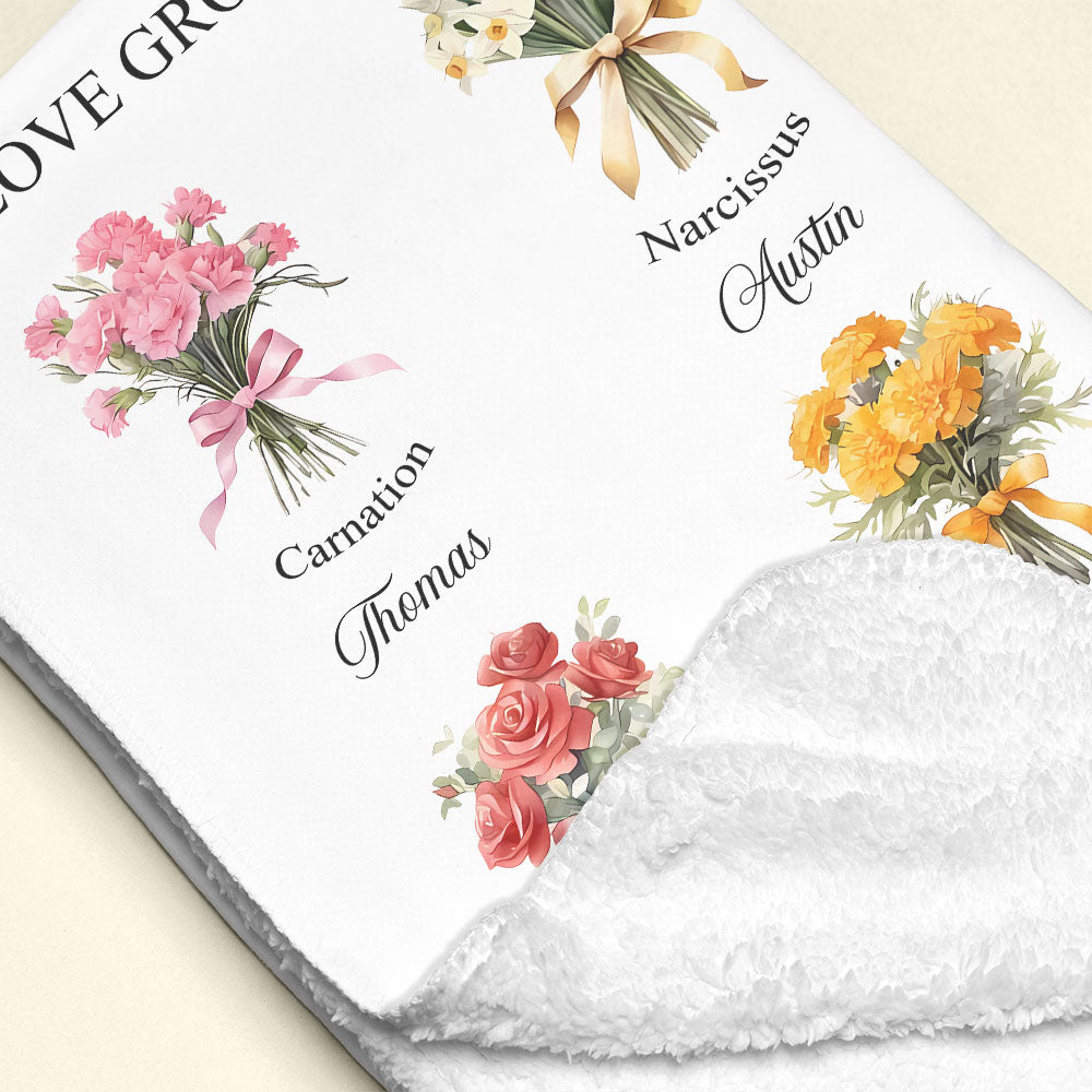 Personalized Gifts For Mom Blanket Mom's Garden-Homacus