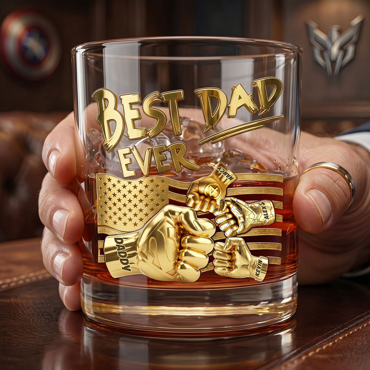 Power Fist Drinking Glass - Personalized Gifts For Dads 05ohti200526-Homacus