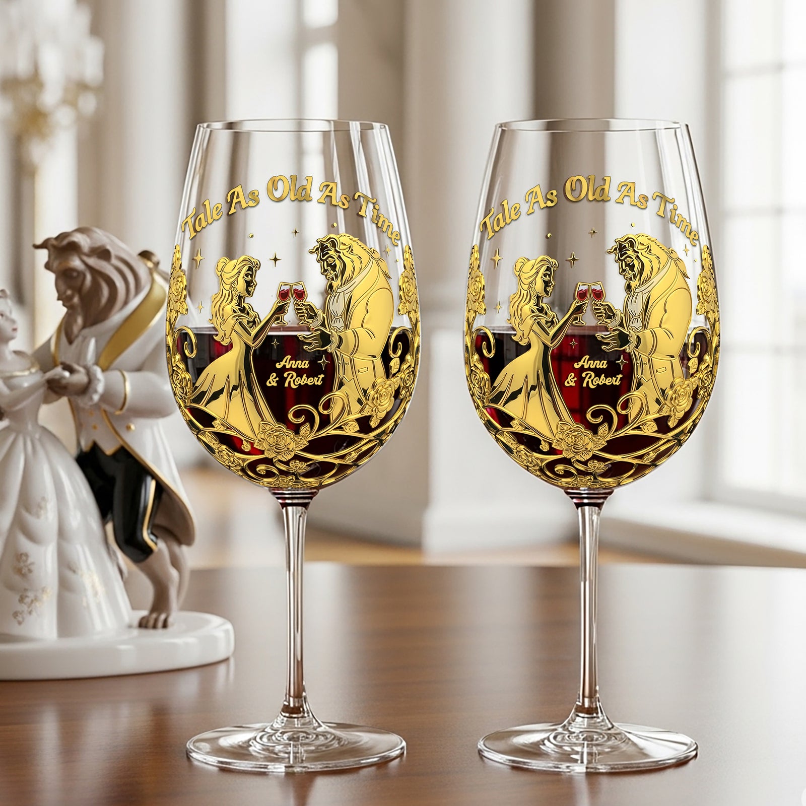 Fairytale Couple Wine Glass - Personalized Gifts For Couple 01tgti060825-Homacus