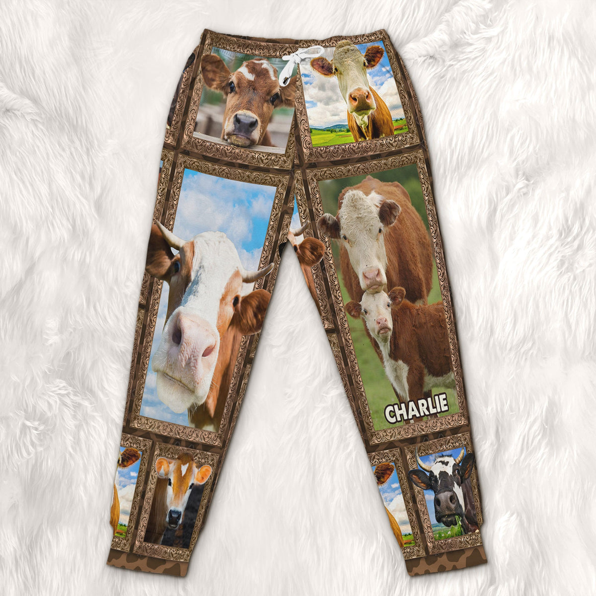 Cute Cattle - Personalized Photos Collage Sweatpants For Cow Lovers 052qhti311224-Homacus
