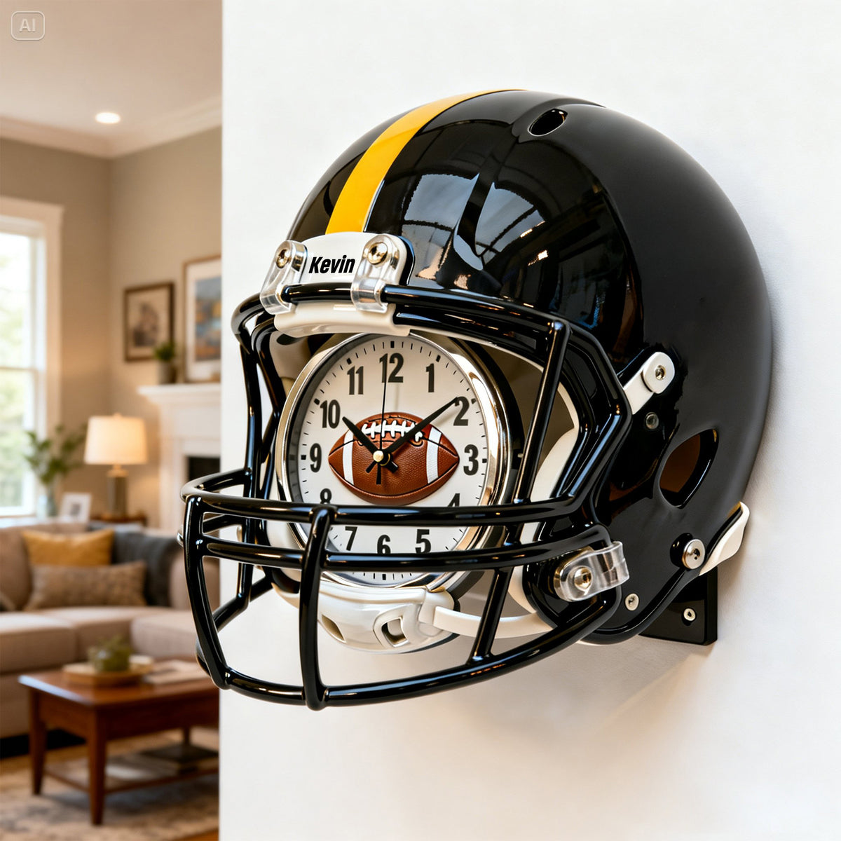 Sport Helmet Hanging Wall Clock - Personalized Gifts For Sport Lovers 04nati201225-Homacus