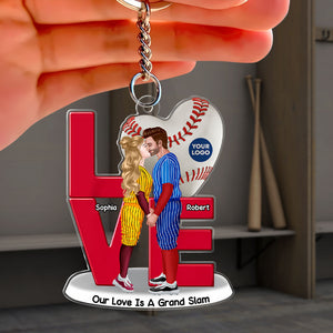 Personalized Gifts For Baseball Couple Keychain 12ohti070125pa-Homacus