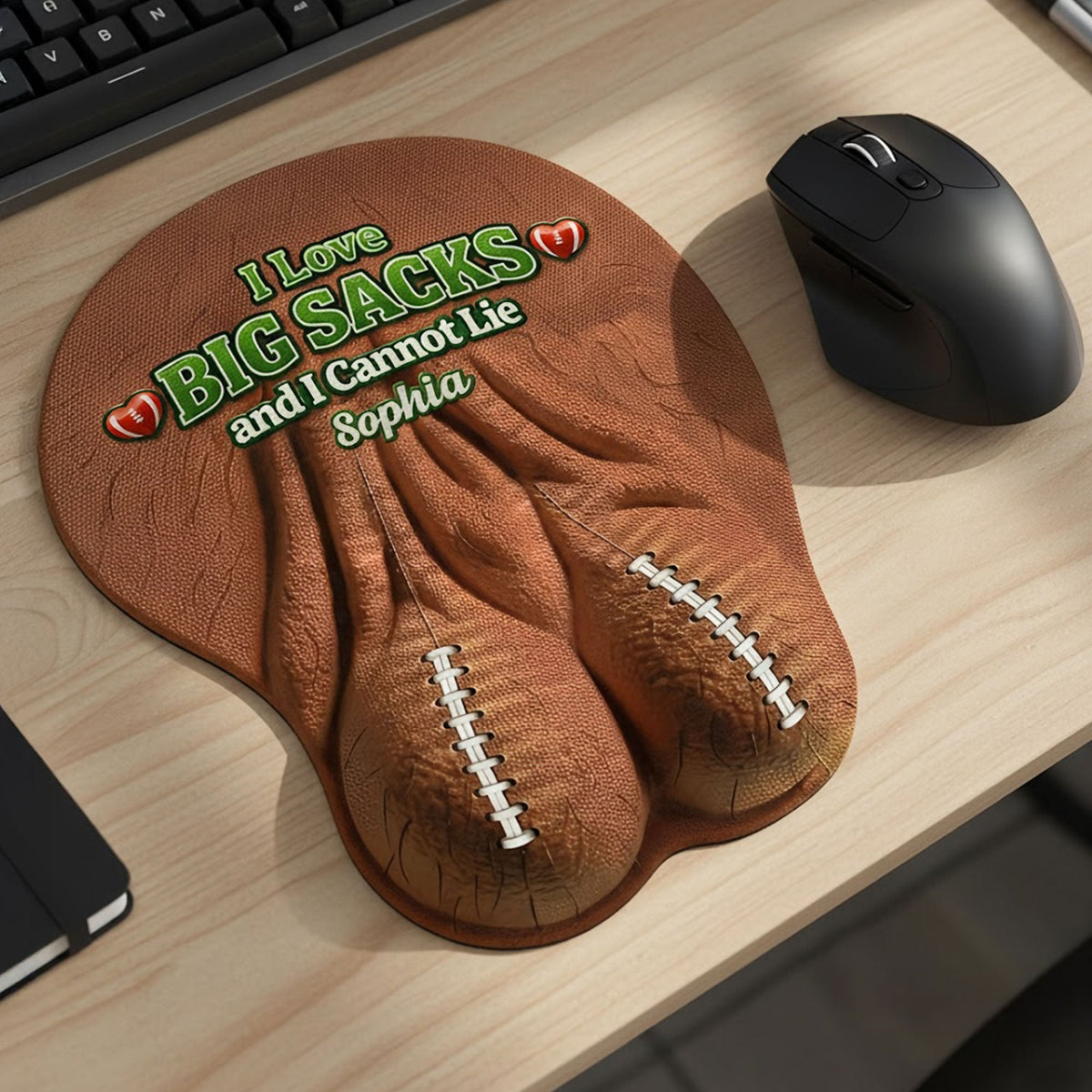 Naughty Gift For Couple Mouse Pad - Personalized Gifts For Couple 3D Mouse Pad With Armrest 02HUTI120126-Homacus