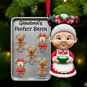 Grandma Gingerbread Kids Ornament - Personalized Gift For Grandma Christmas Ornament 02HUTI071125-Homacus