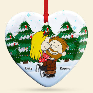 Personalized Gifts For Couple Ceramic Ornament 062acti041124hhhg Kissing You-Homacus