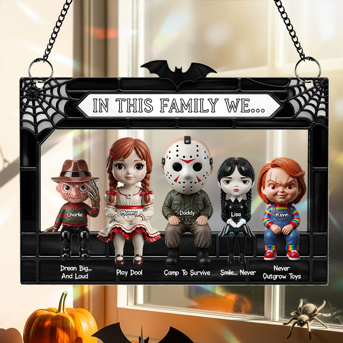 Horror Family Suncatcher - Personalized Gifts For Family 02ohti080825-Homacus