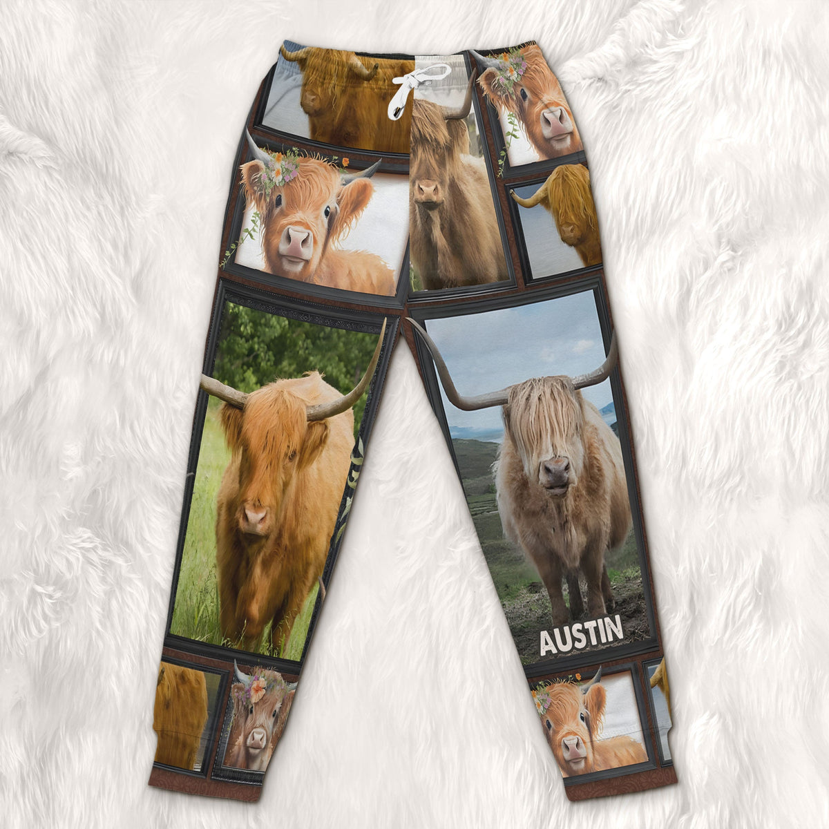 Highland Cow - Personalized Photos Collage Sweatpants 022qhti311224-Homacus