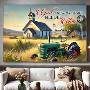 Personalized Gifts For Couple Canvas Print, Countryside Painting Art 02qhti121224-Homacus