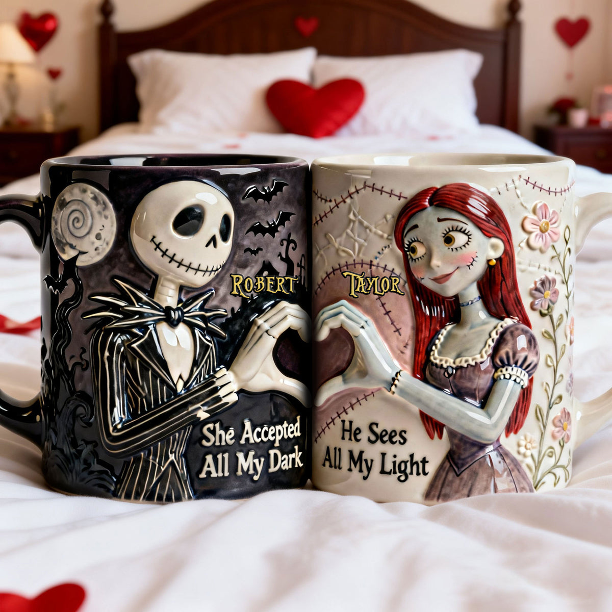 Set Of 2 Coffee Mugs - Love Couple - Personalized Coffee Mug Set 04nati090126-Homacus