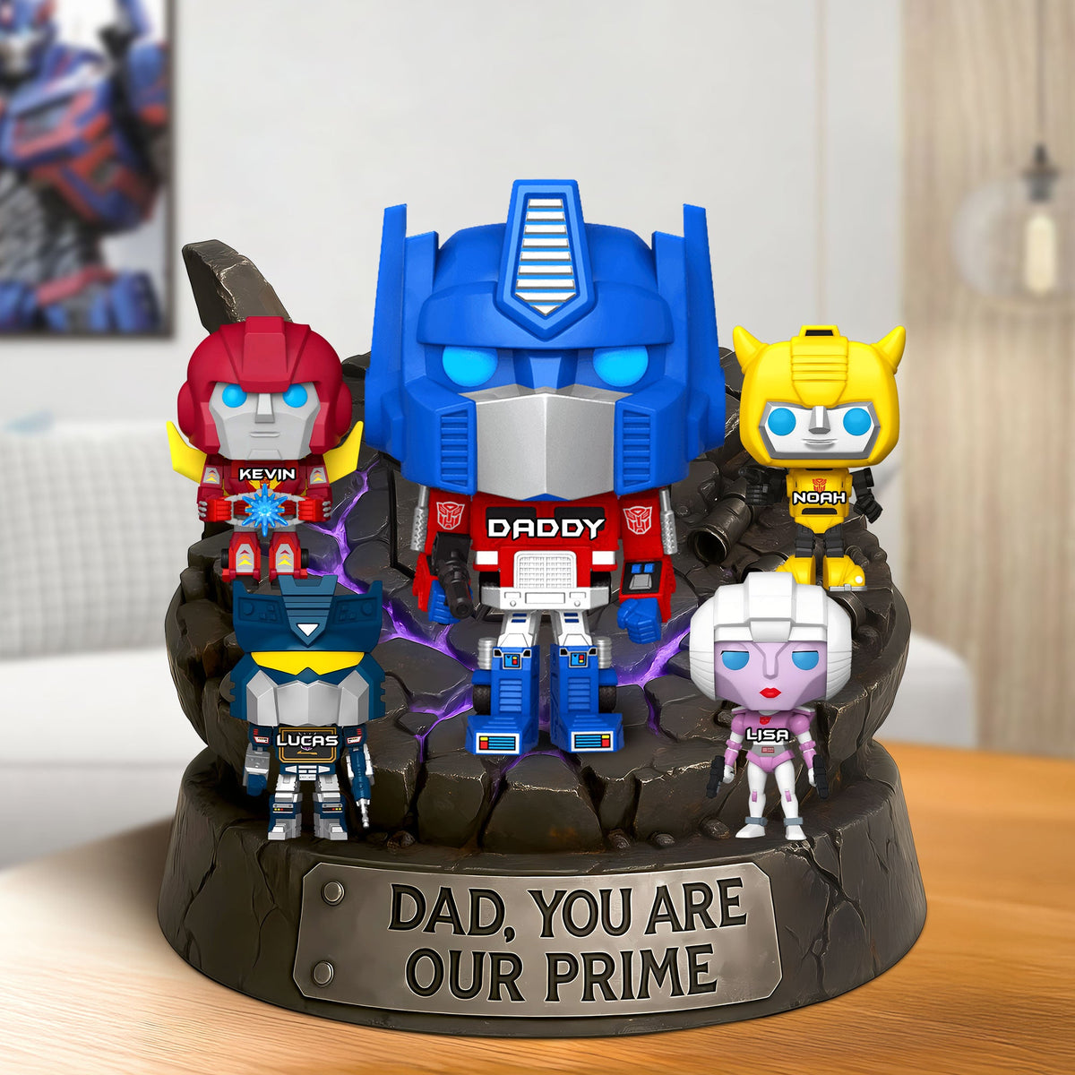 Robot Dad Plaque - Personalized Gifts For Dad 04nati140525-Homacus