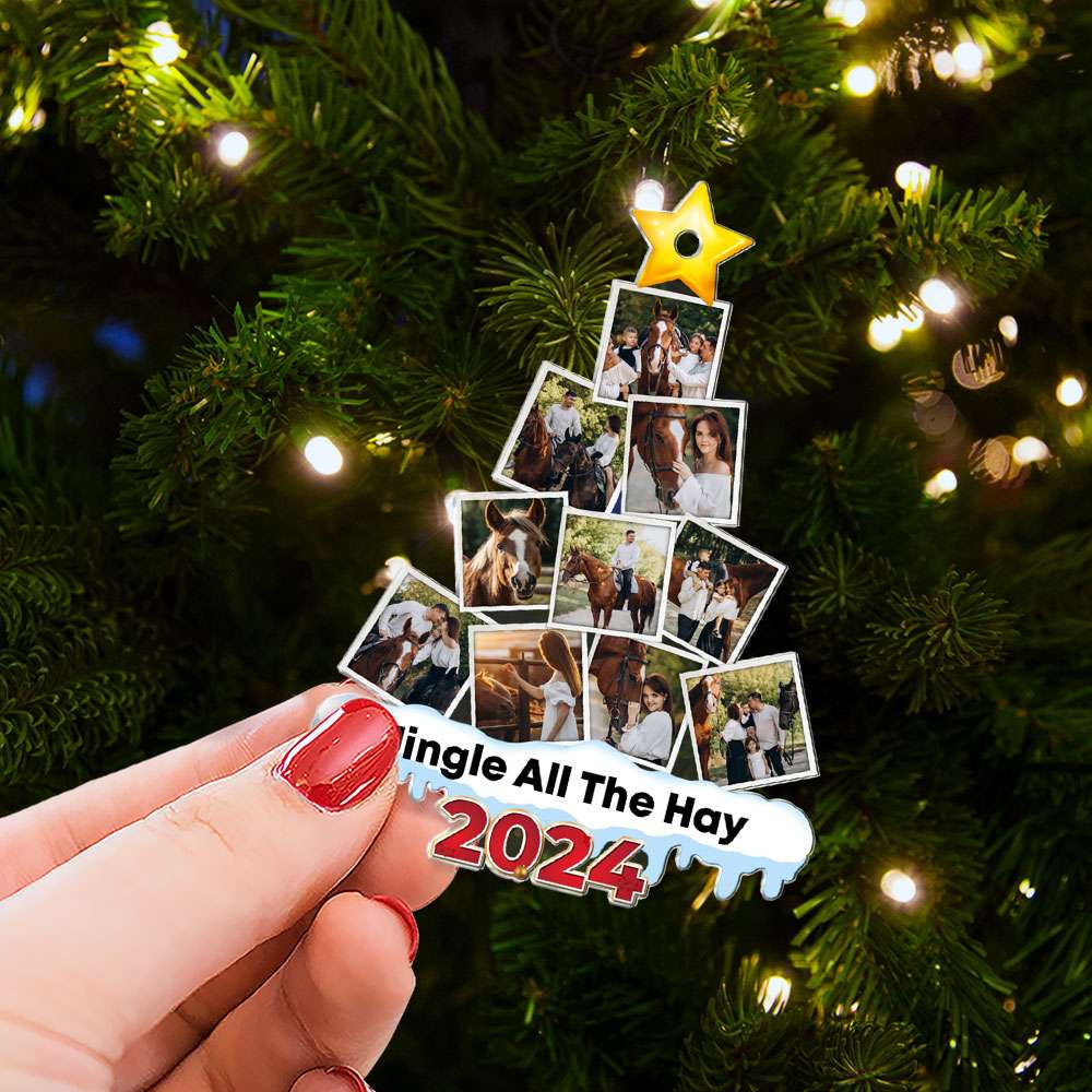 Horse Custom Photo Acrylic Christmas Ornament 0211HUTI260924 ct141124-Homacus