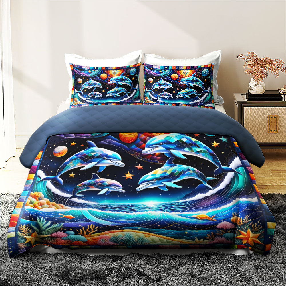 Gifts For Dolphin Lover Quilt Bed Set 044huti220125-Homacus