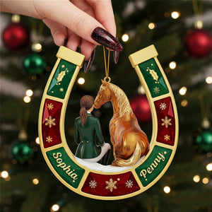 Horse-loving Girl Ornament - Personalized Gifts For Horse Lovers 05pgti031025-Homacus