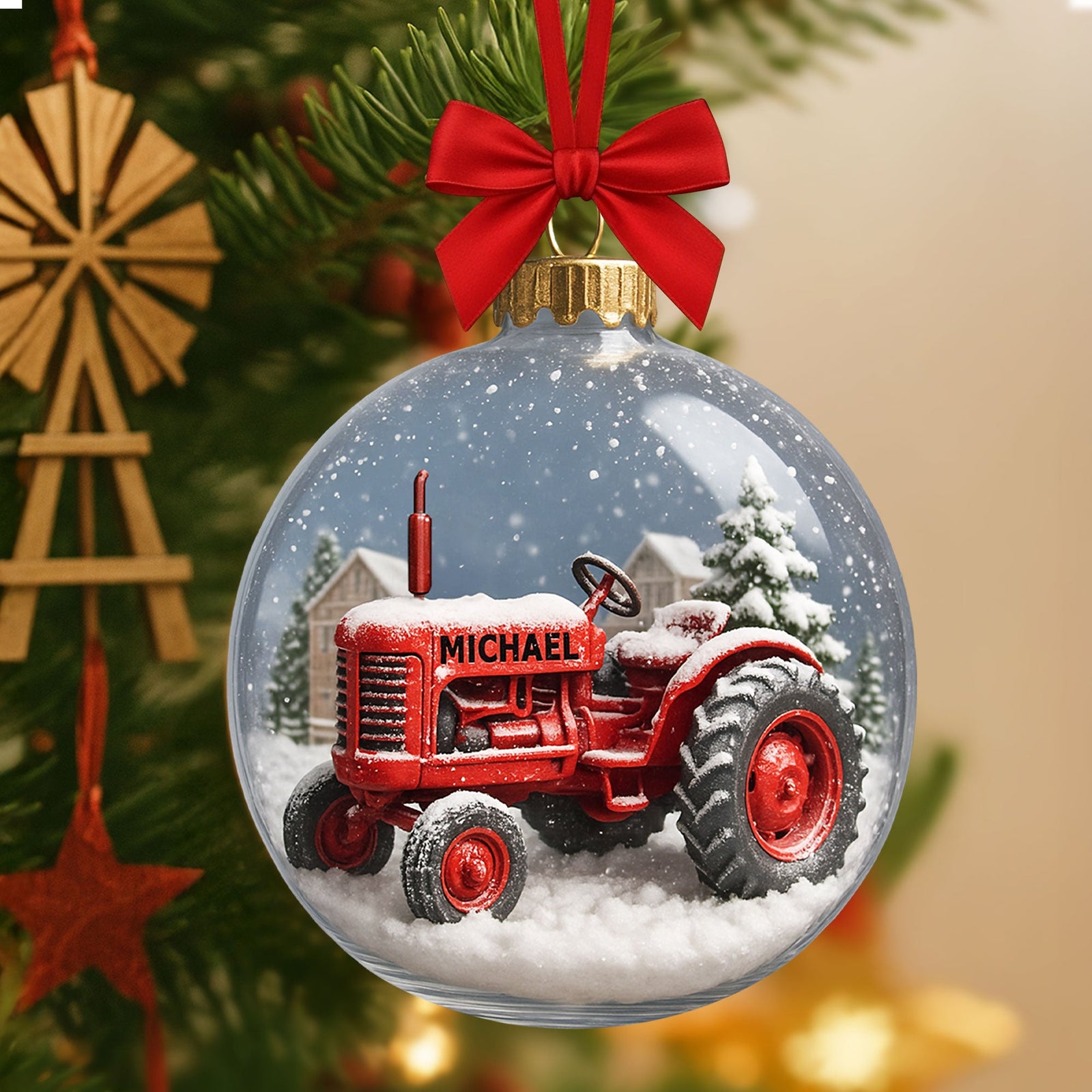 Tractor Ornament - Personalized Gifts For Farmers 05toti190825-Homacus