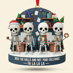 Skeleton Coworker Ornament - Personalized Gift For Coworkers Christmas Ornament 05NATI151125-Homacus