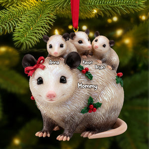 Opossums Mom And Kids Ornament - Personalized Gifts For Mom Christmas Ornament 03NATI071125-Homacus