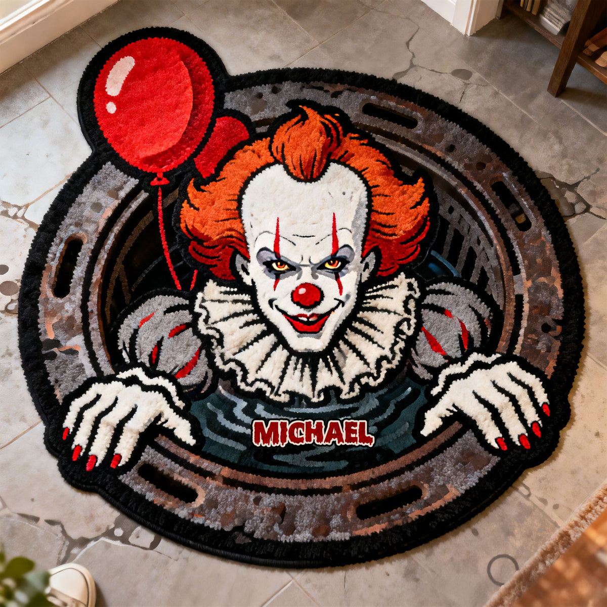 Creepy Clown Custom Shape Doormat - Personalized Gifts For Horror Fans Doormat 03NATI280126-Homacus