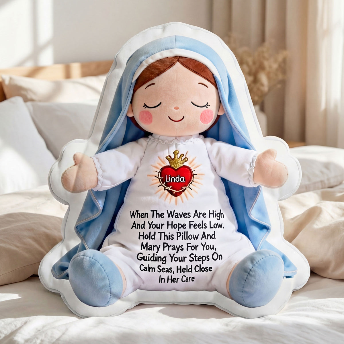 Virgin Maria Pillow - Personalized Gifts For Christian Pillow 02NATI221225-Homacus