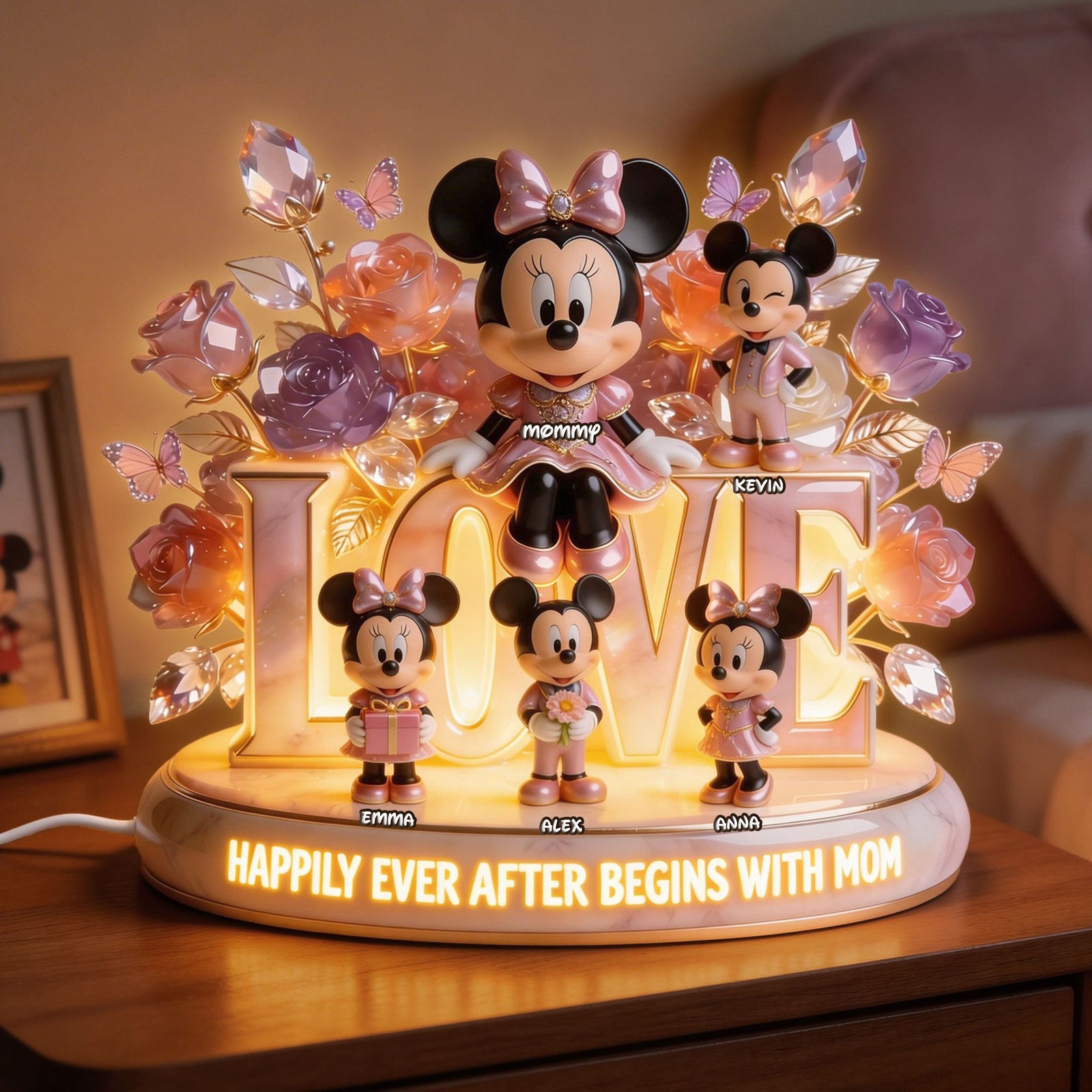 Happier Because Of Mom Acrylic Light Box - Personalized Gifts For Mother's Day 01PGTI020426-Homacus