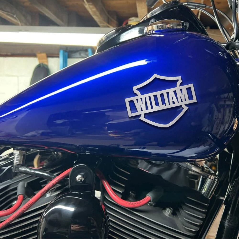 Custom Motorcycle's Name Emblems With Double-Sided Adhesive Tape For Gas Tank-Homacus