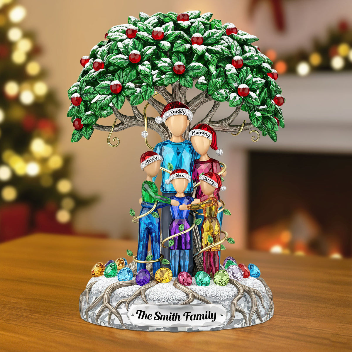 Family Tree Plaque - Personalized Gifts For Family 03huti240925-Homacus